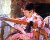 玛丽 史帝文森 卡萨特 : Lydia at the Tapestry Loom